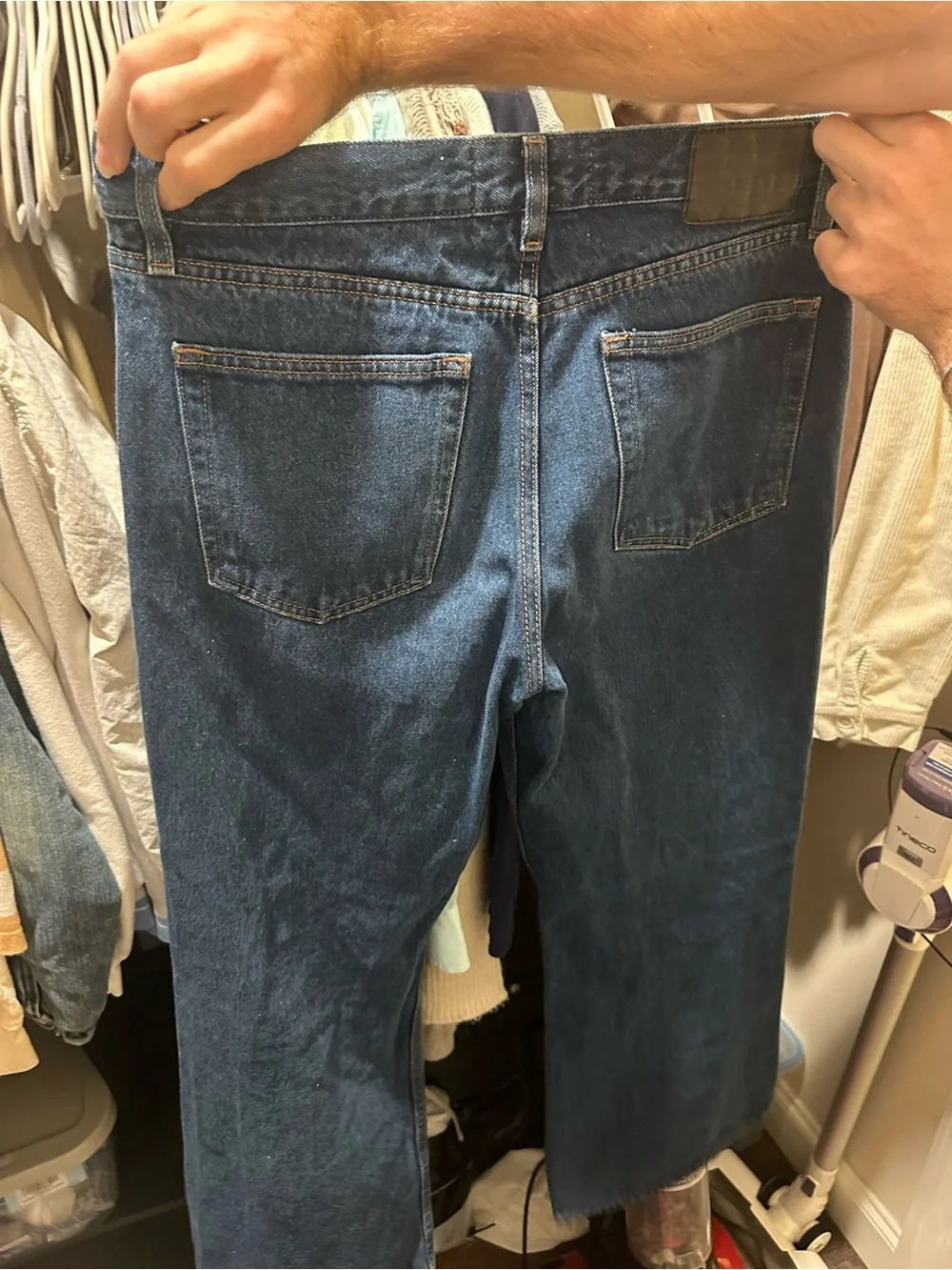 BDG Men's Dark Blue Flare Denim Jeans